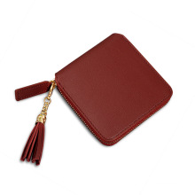 Square Small Wallet Lady Fashion PU Leather Smart Clutch Wallet with  Zipper Hasp Wristlet Wallet for Woman